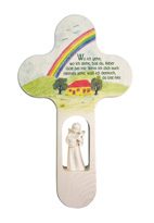 Kreuz mit Schutzengel - Regenbogen