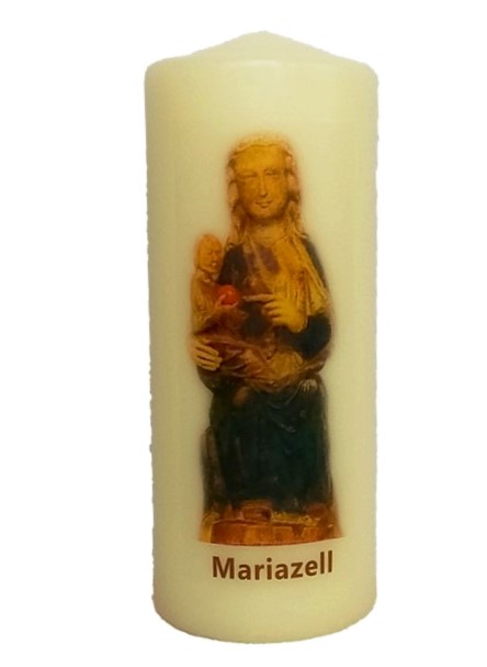 Mariazell Madonna Kerze weiß