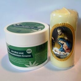 Arnika und Beinwellblüten Creme und Weihnachtskerze aus Mariazell