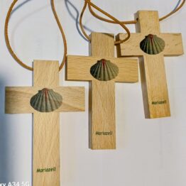 Pilgerkreuz mit Lederband 10 x 6 x 0,8 cm